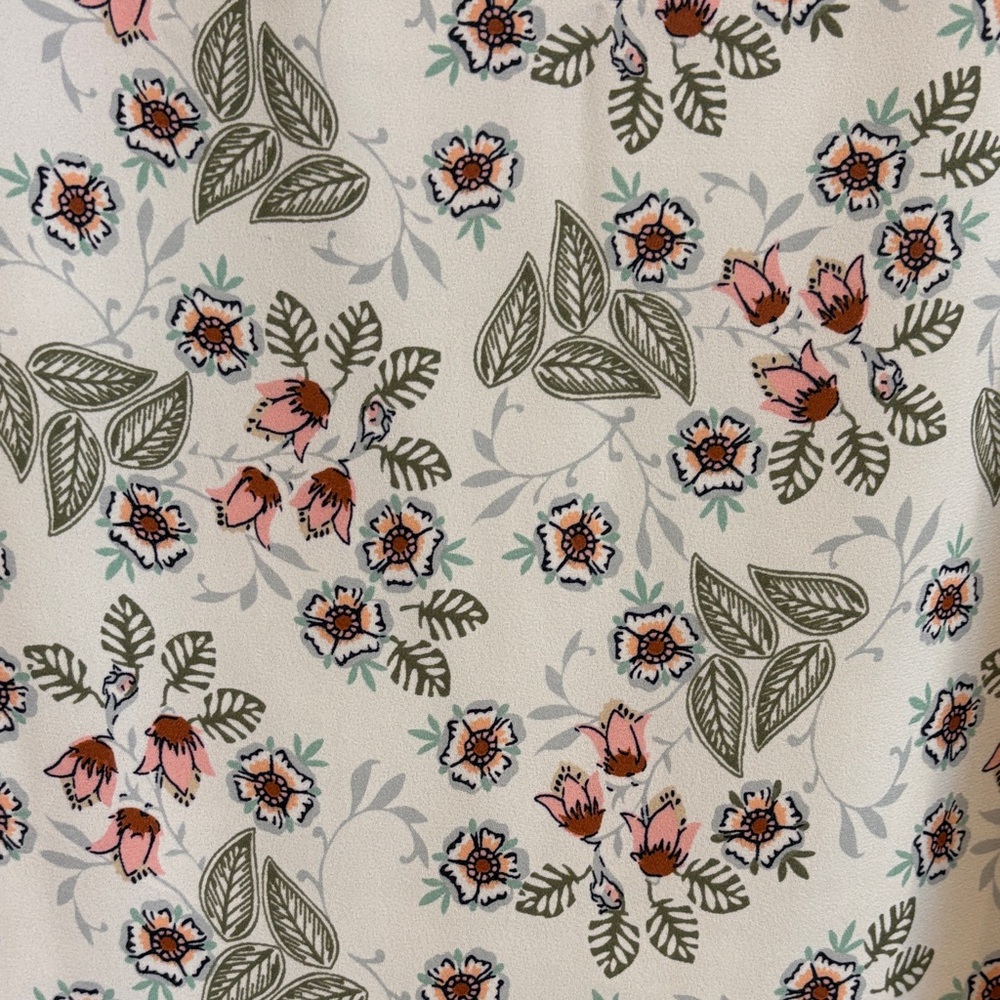 LOFT Floral Sleeveless Top - White and Pink - Picture 2 of 4